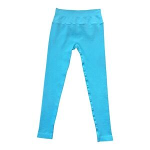 Spiritual Gangster Ribbed High Waist Leggings Aqua Blue Seamless‎ Activewear M/L